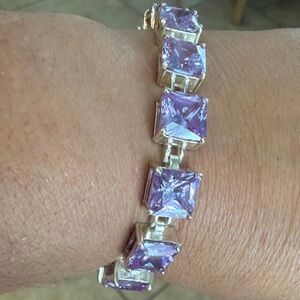 Elegant Purple Gemstone Bracelet